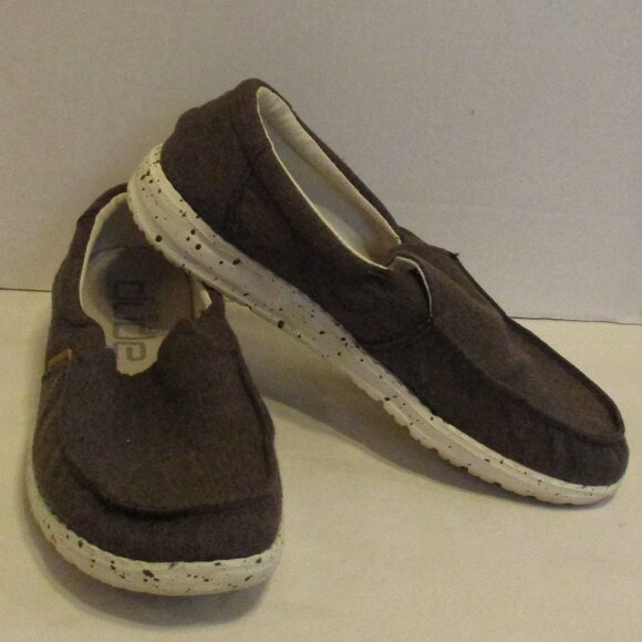 Hey Dude Shoes - Hey Dude Woman Size 7 Brown White Slip On Shoes
